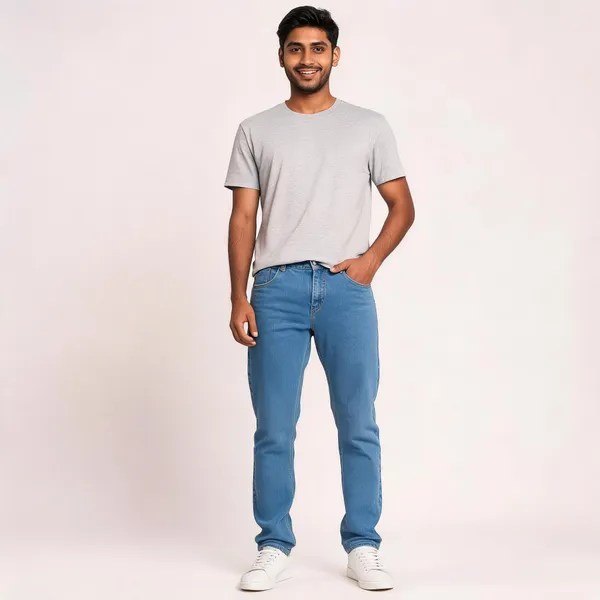 Blue_3/1_Cotton_Non_Stretchable_Straight_Fit_Jeans_For_Men