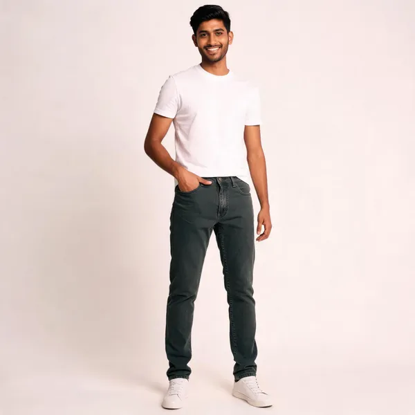 Green_Denim_Slim_Fit_Jeans_For_Men