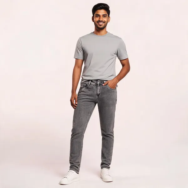 Grey_Denim_Slim_Fit_Jeans_For_Men