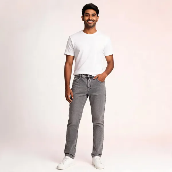 Grey_Denim_Classic_Fit_Jeans_For_Men