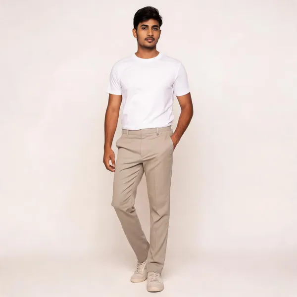 Beige_Polyester_Flat_Front_Formal_Trousers_For_Men