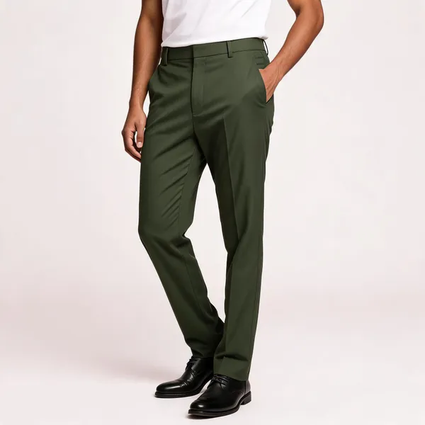 Olive_Green_Polyester_Formal_Trousers_For_Men