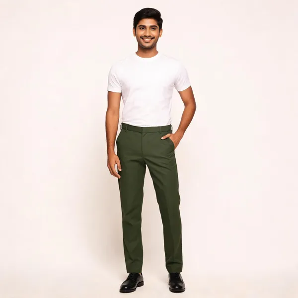 Olive_Green_Polyester_Formal_Trousers_For_Men