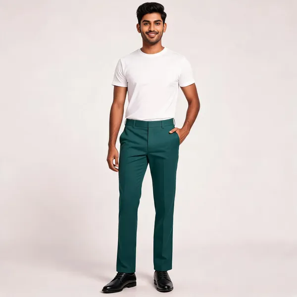 Teal_Green_Rayon_Formal_Trousers_For_Men