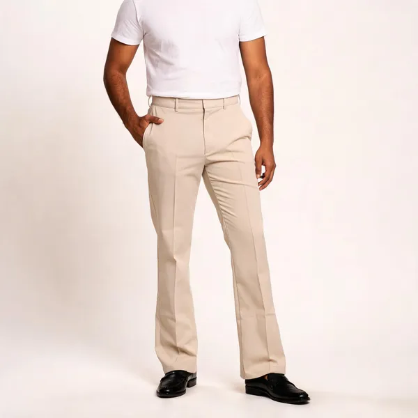 Cream_Polyester_Formal_Trousers_For_Men