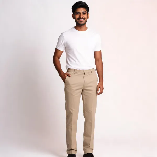 Beige_Polyester_Flat_Front_Formal_Trousers_For_Men