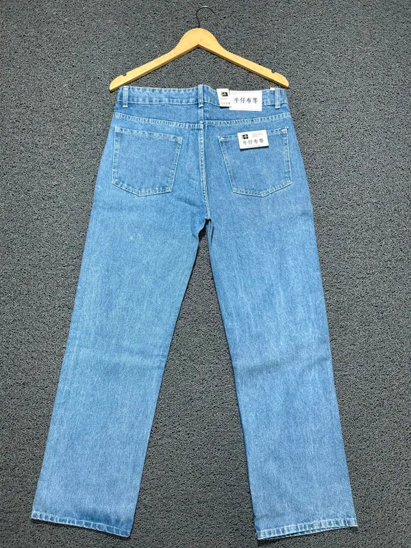 Light_Blue_3/1_Cotton_Non_Stretchable_Straight_Fit_Jeans_For_Men