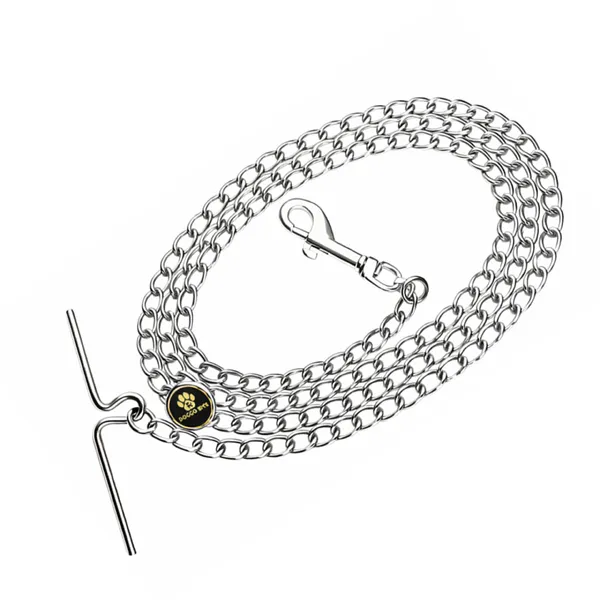 Doggo_Bite_Steel_Walking_Chain_Zinc_Hook_5_Feet_For_Dogs