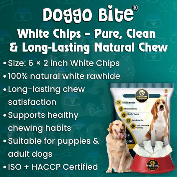 Doggo_Bite_White_Rawhide_Chew_Chips_6x2_Inch_For_Dogs