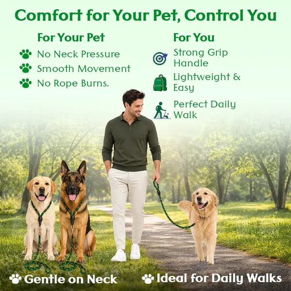 Doggo_Bite_Green_Nylon_Rope_Dog_Walking_Leash_With_Silicone_Cap_Pack_Of_2