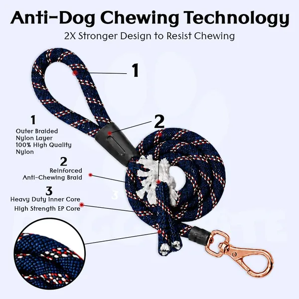 Doggo_Bite_Dark_Blue_Nylon_Rope_Dog_Walking_Leash_With_Silicone_Cap_Pack_Of_2