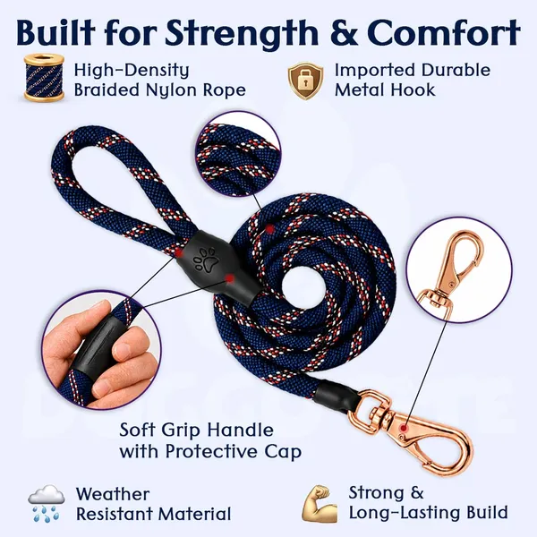 Doggo_Bite_Dark_Blue_Nylon_Rope_Dog_Walking_Leash_With_Silicone_Cap_Pack_Of_2