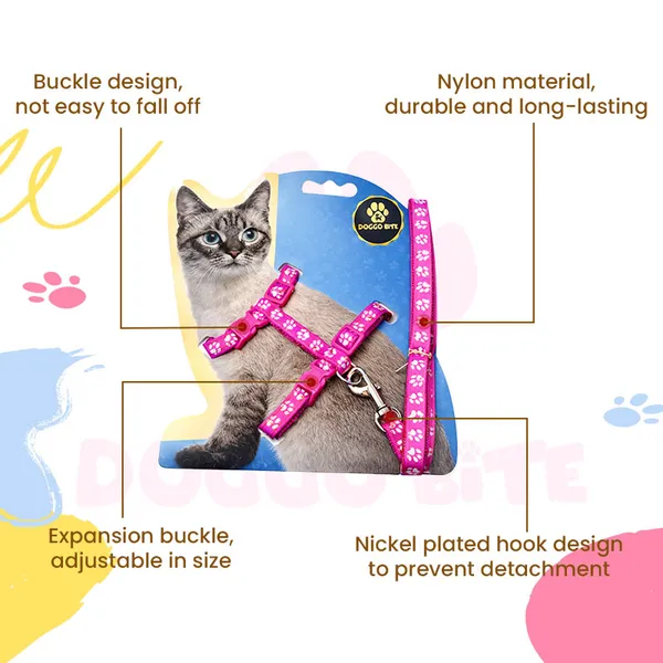Doggo_Bite_Nylon_Ribbon_Print_Cat_Body_Belt_Harness_10_Mm