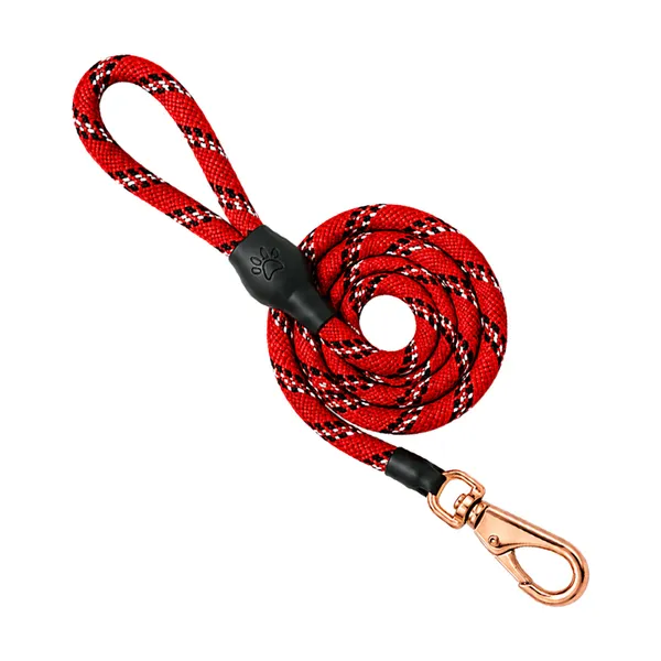 Doggo_Bite_Red_Nylon_Rope_Dog_Walking_Leash_With_Silicone_Cap_Pack_Of_2
