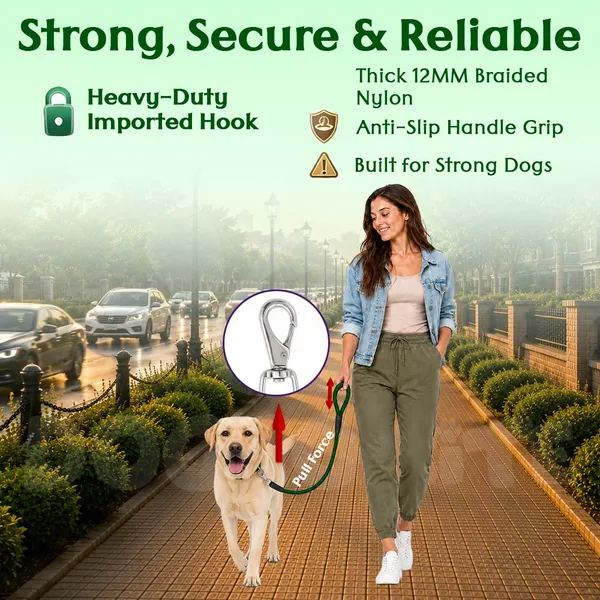 Doggo_Bite_Green_Nylon_Rope_Dog_Walking_Leash_With_Imported_Cap_Pack_Of_2