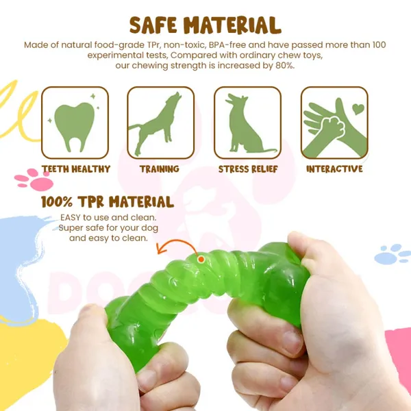 Doggo_Bite_Crystal_Twist_Bone_Shape_Rubber_Chew_Toy_13_Cm_For_Dogs