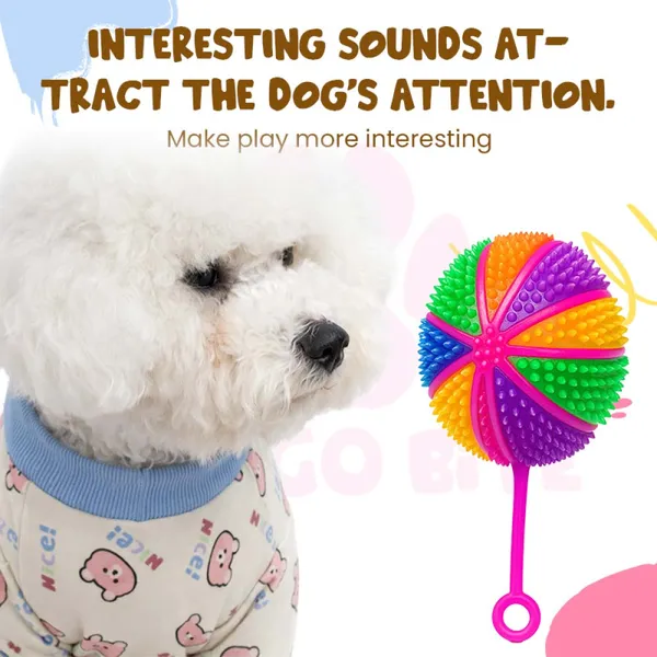 Doggo_Bite_Luxe_Spark_Spiked_Rubber_Ball_Dog_Toy_8.5_Cm