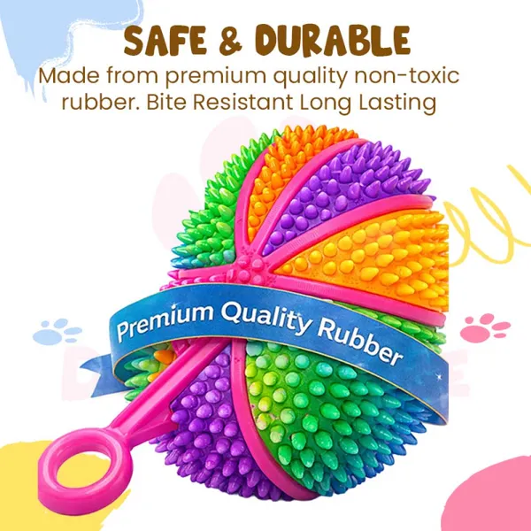 Doggo_Bite_Luxe_Spark_Spiked_Rubber_Ball_Dog_Toy_8.5_Cm