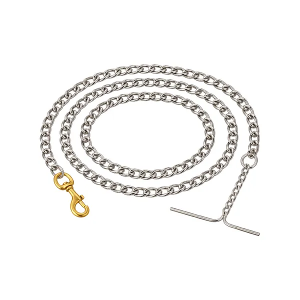 Doggo_Bite_Steel_Walking_Chain_Brass_Hook_5_Feet_For_Dogs