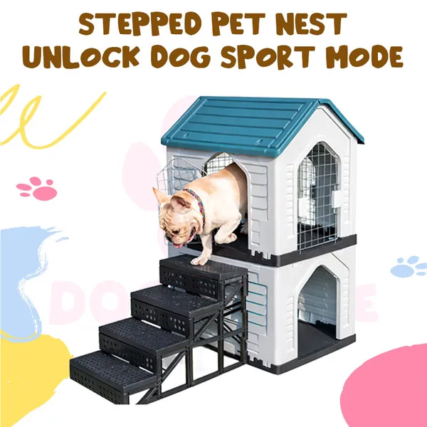 Doggo_Bite_Pawvilla_Double_Storey_Plastic_Outdoor_Dog_House_With_Steps