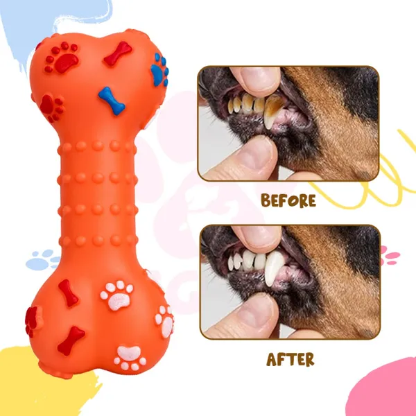 Doggo_Bite_Paw_Elite_Bone_Shape_Rubber_Chew_Toy_15_Cm_For_Dogs