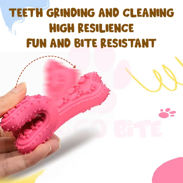 Doggo_Bite_Paw_Squeak_Bone_Rubber_Toy_12.5_Cm_For_Dogs_And_Puppies