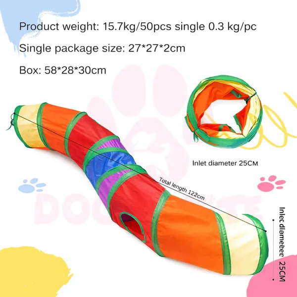 Doggo_Bite_Rainbow_Curved_Play_Tunnel_25x123_Cm_For_Cats