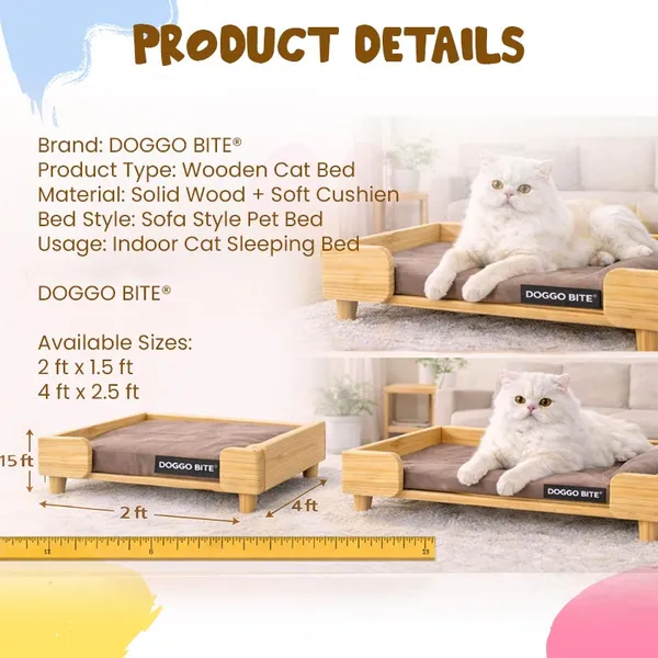 Doggo_Bite_Timber_Throne_Elevated_Wooden_Cat_Bed_Solid_Frame_2Ft_X_1.5Ft