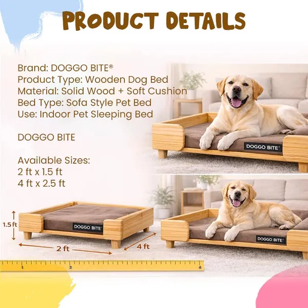 Doggo_Bite_Elevated_Wooden_Frame_Dog_Bed_Pet_Sofa