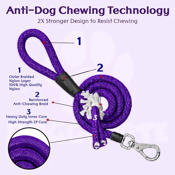 Doggo_Bite_Purple_Nylon_Rope_Dog_Walking_Leash_With_Imported_Cap_Pack_Of_2