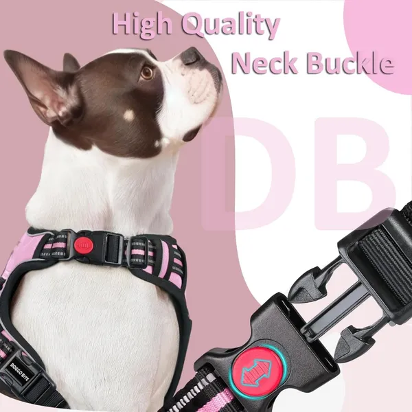 Doggo_Bite_Pink_Reflective_Vest_Dog_Harness_And_Leash_Set