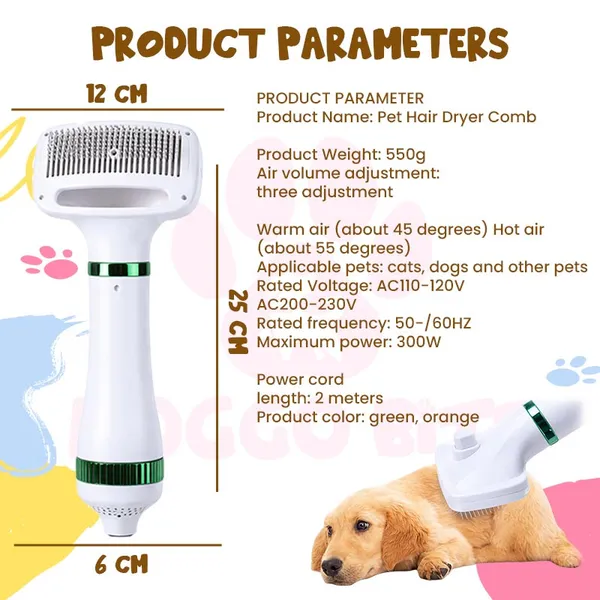 Doggo_Bite_Groom_Pro_Pet_Dryer_And_Grooming_Brush_12_Inch