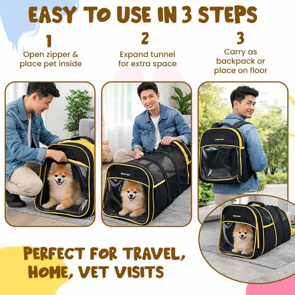 Doggo_Bite_Tunnelpod_Expandable_Travel_Carrier_For_Cats_And_Kittens