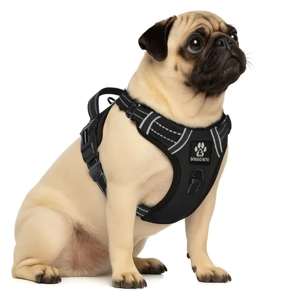 Doggo_Bite_Black_Reflective_Vest_Dog_Harness_With_Padded_Handle_And_Buckle