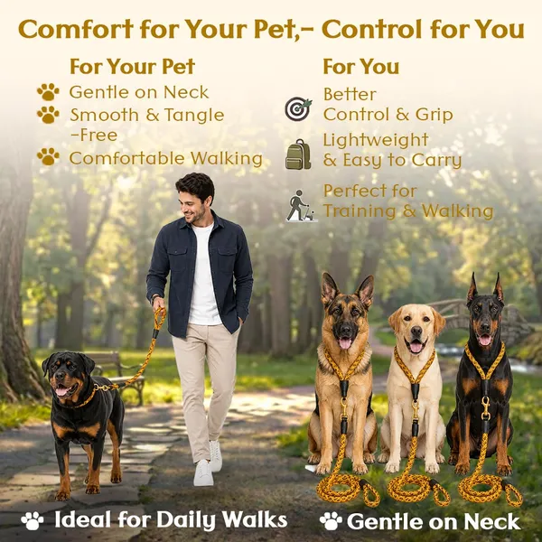 Doggo_Bite_Yellow_Nylon_Rope_Dog_Leash_Brass_Hook_5_Feet