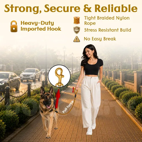 Doggo_Bite_Yellow_Nylon_Rope_Dog_Leash_Brass_Hook_5_Feet