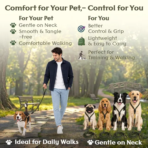 Doggo_Bite_Green_Nylon_Rope_Dog_Leash_Brass_Hook_5_Feet