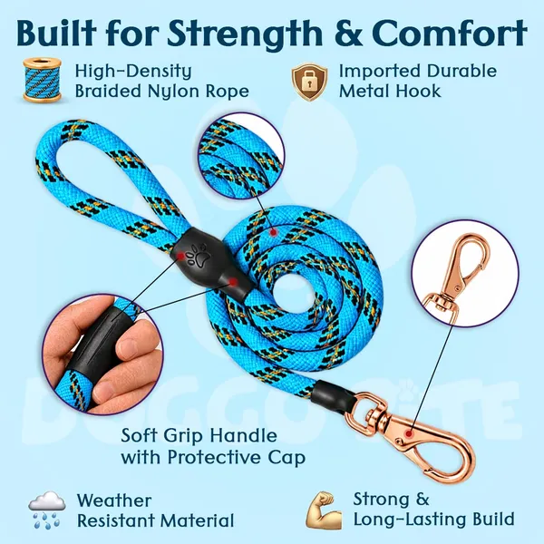 Doggo_Bite_Blue_Nylon_Rope_Dog_Walking_Leash_With_Silicone_Cap_Pack_Of_2