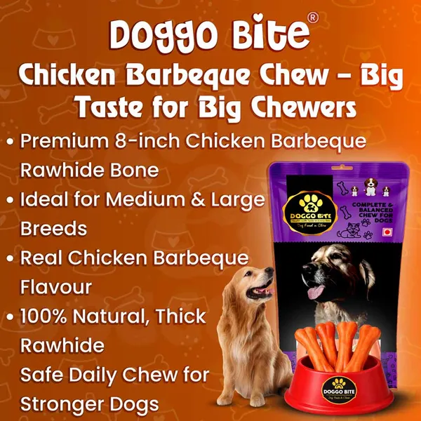 Doggo_Bite_Chicken_Barbeque_Rawhide_Chew_Bone_8_Inch_For_Medium_And_Large_Dogs