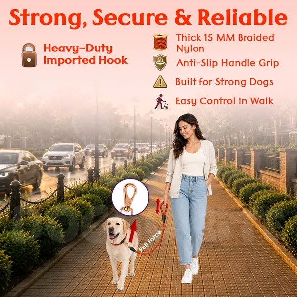 Doggo_Bite_Sunset_Orange_Nylon_Rope_Dog_Walking_Leash_With_Silicone_Cap_Pack_Of_2