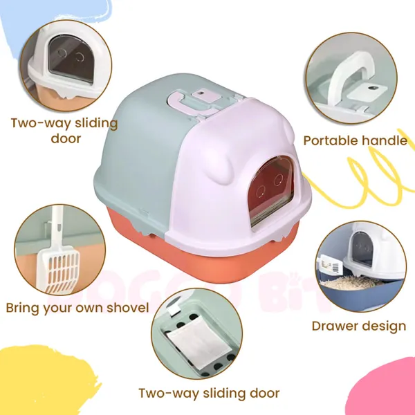 Doggo_Bite_Enclosed_Hooded_Cat_Litter_Box_With_Door_53x41x38_Cm