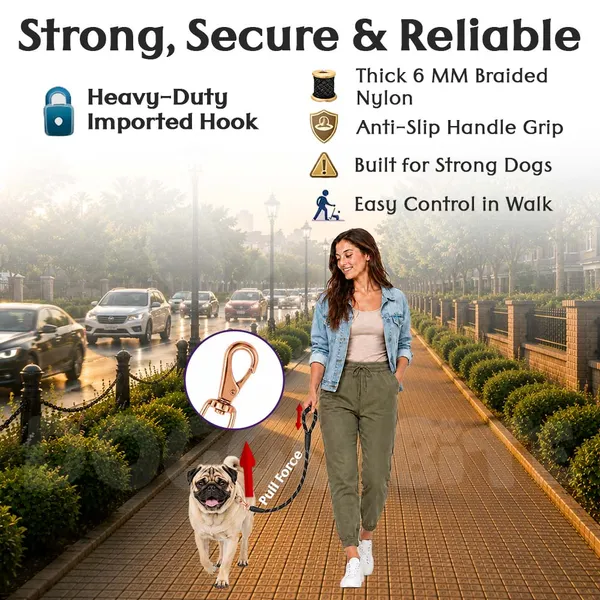 Doggo_Bite_Black_Nylon_Rope_Dog_Walking_Leash_With_Silicone_Cap_Pack_Of_2
