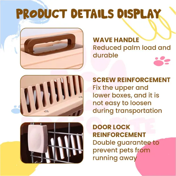 Doggo_Bite_Plastic_Pet_Carrier_Crate_With_Handle_And_Ventilation