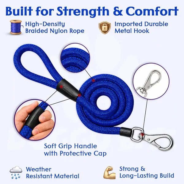 Doggo_Bite_Blue_Nylon_Rope_Dog_Walking_Leash_With_Imported_Cap_Pack_Of_2