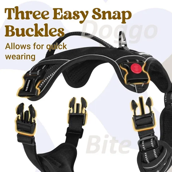 Doggo_Bite_Black_Reflective_Vest_Dog_Harness_And_Leash_Set