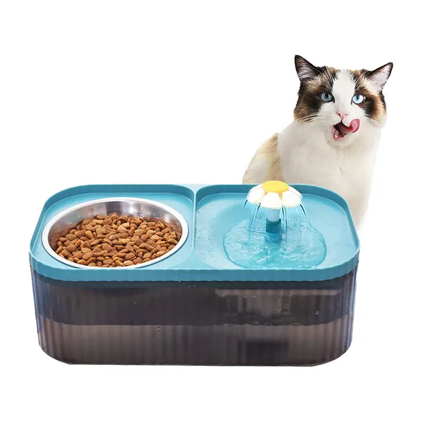 Doggo_Bite_Plastic_Cat_Feeder_With_Water_Fountain