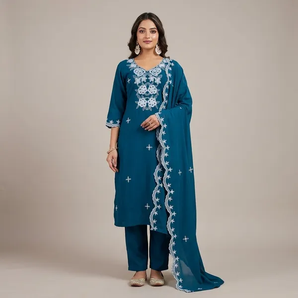Morpich_Elegant_Design_Embroidery_Work_Kurta_Pant_Dupatta_Set_For_Women