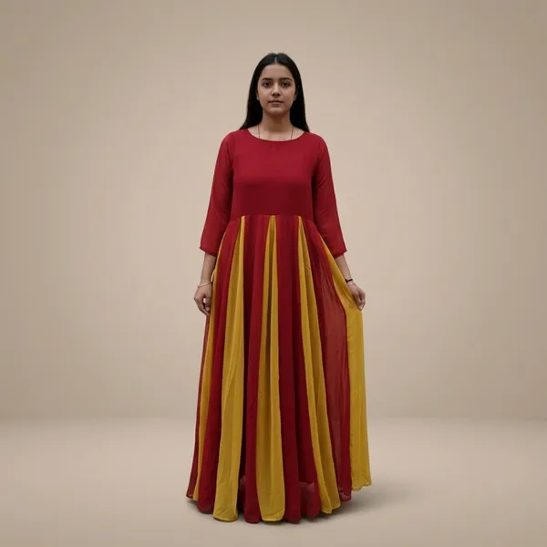 Red_Yellow_Georgette_Party_Wear_Gown_For_Women