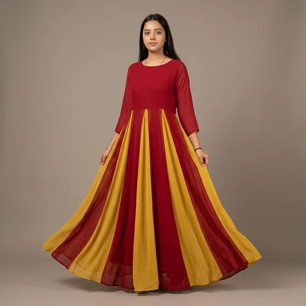 Red_Yellow_Georgette_Party_Wear_Gown_For_Women