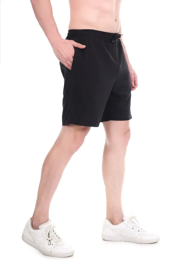 Black_Polyester_90%,_Spandex_10%_Shorts_For_Men